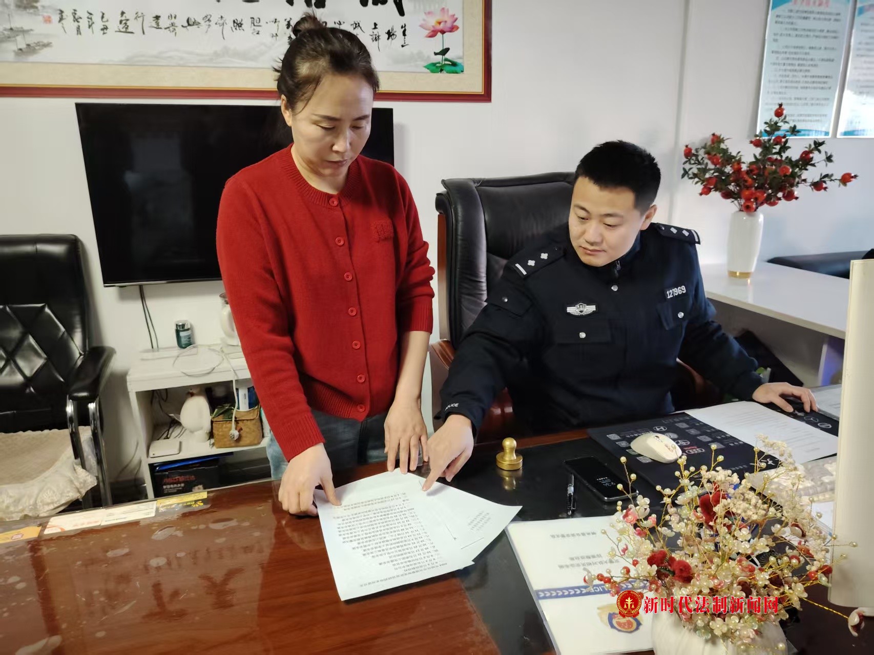 绥化市交通警察支队明水大队春运宣传走进晨宇客运公司